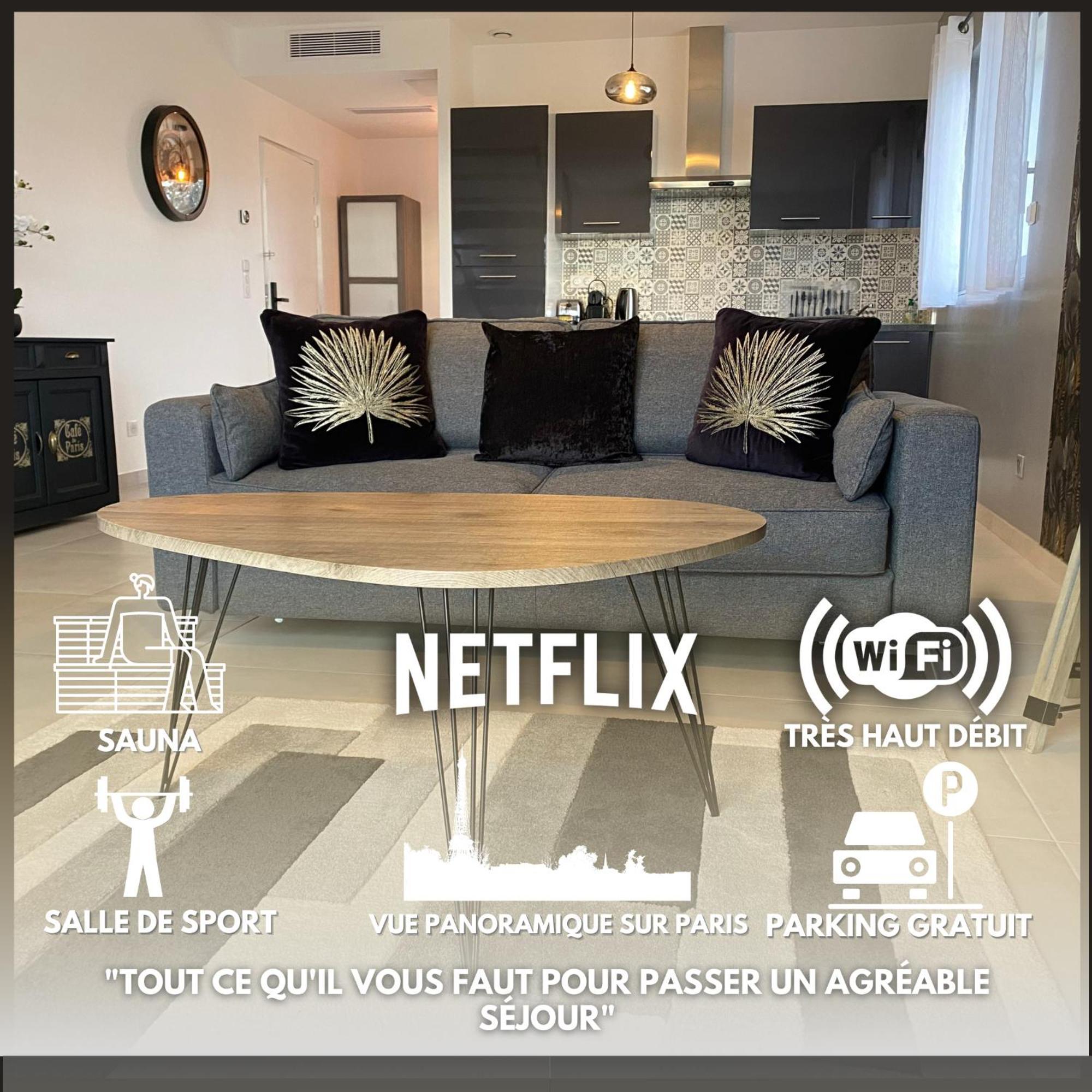 La Villa Perchee Calme, Sauna, Parking Prive Saint-Prix  Luaran gambar